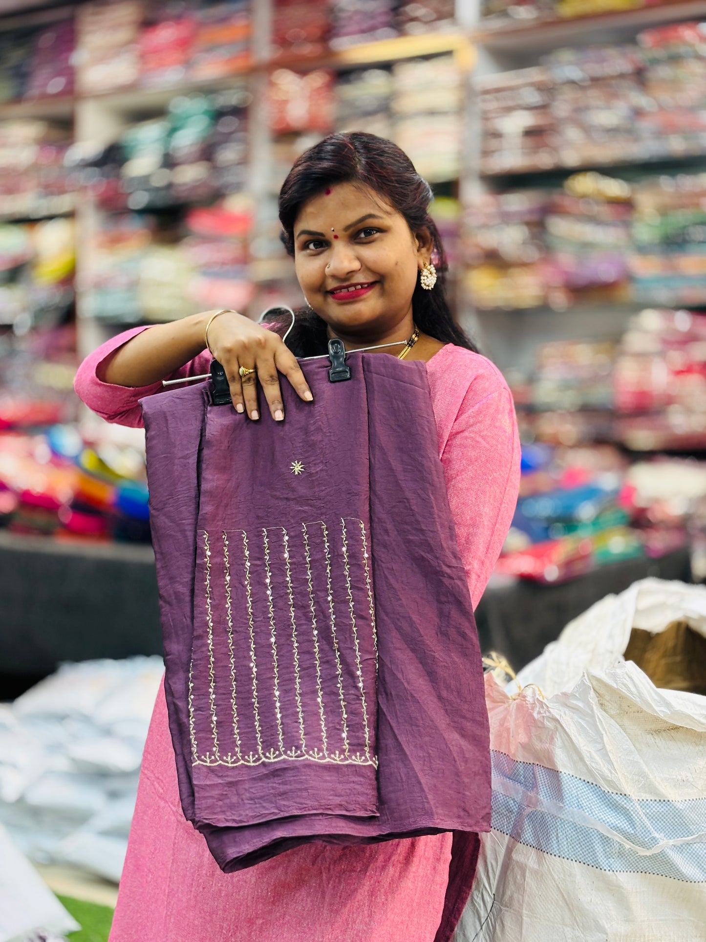 Plain Space Designer Sarees