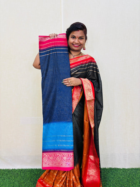 Semi Mysore Multi Crepe Sarees