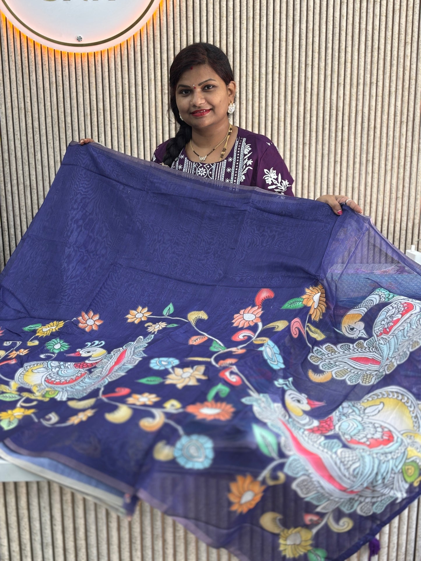 Kalamkari Chanderi Lenins