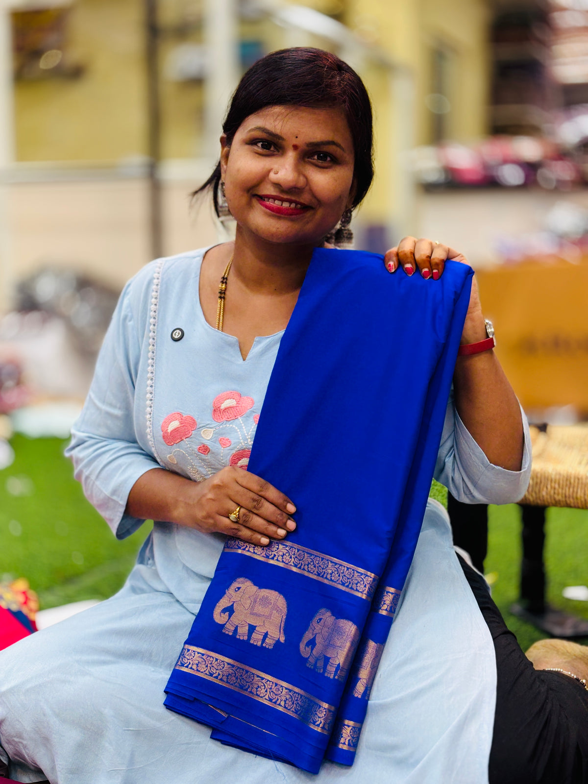 Semi Mysore Crepe Sarees
