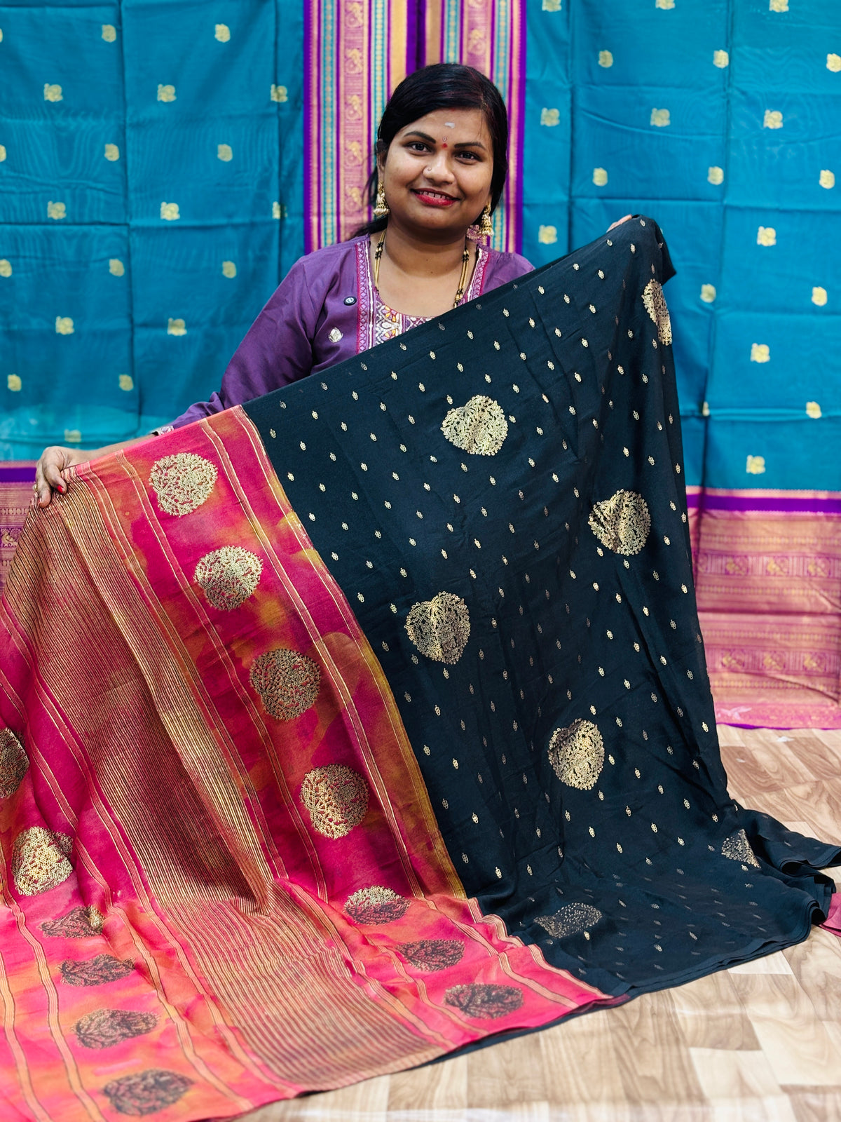 Azrak Multi Chiffon Sarees