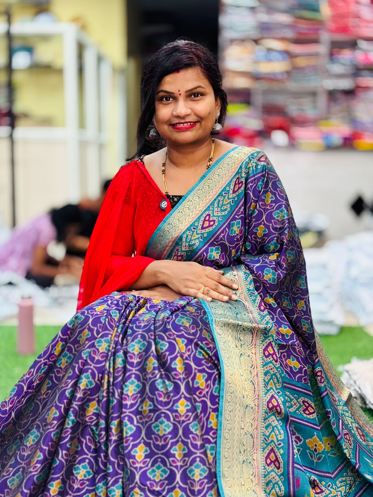 Pochampally Soft silk sarees with Kanchi Border