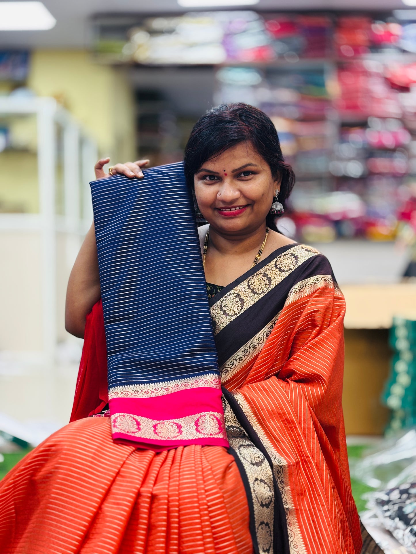 Semi Mysore Crepe Sarees