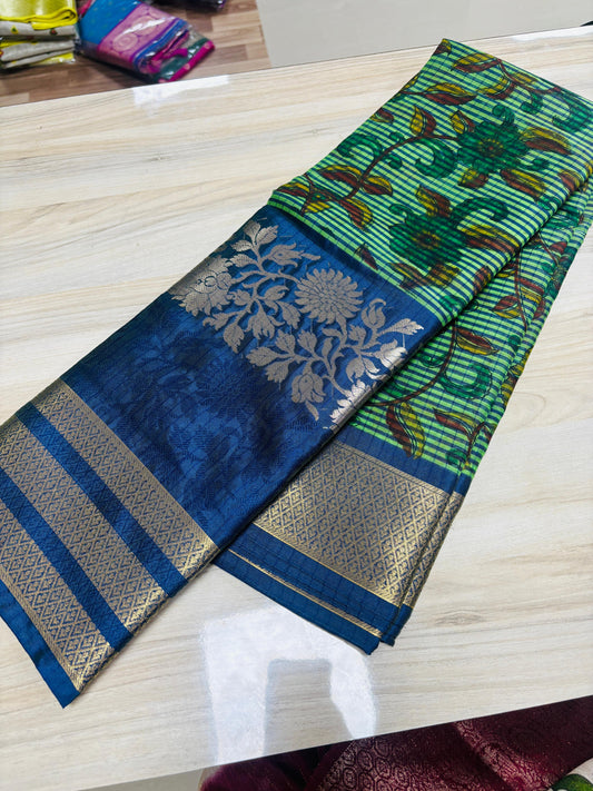 Kora Organz Checks Sarees