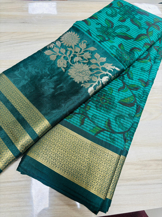 Kora Organz Checks Sarees