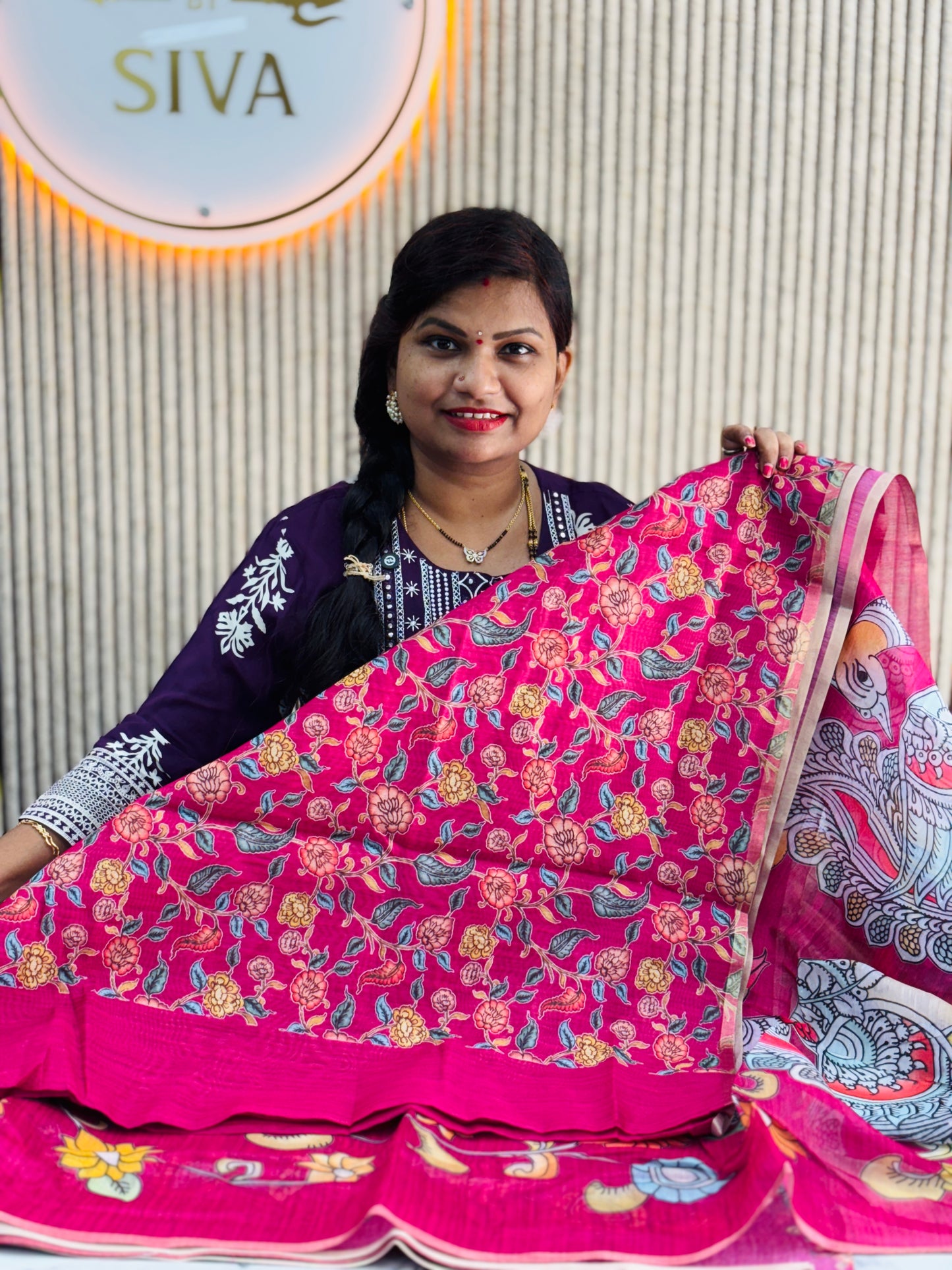 Kalamkari Chanderi Lenins