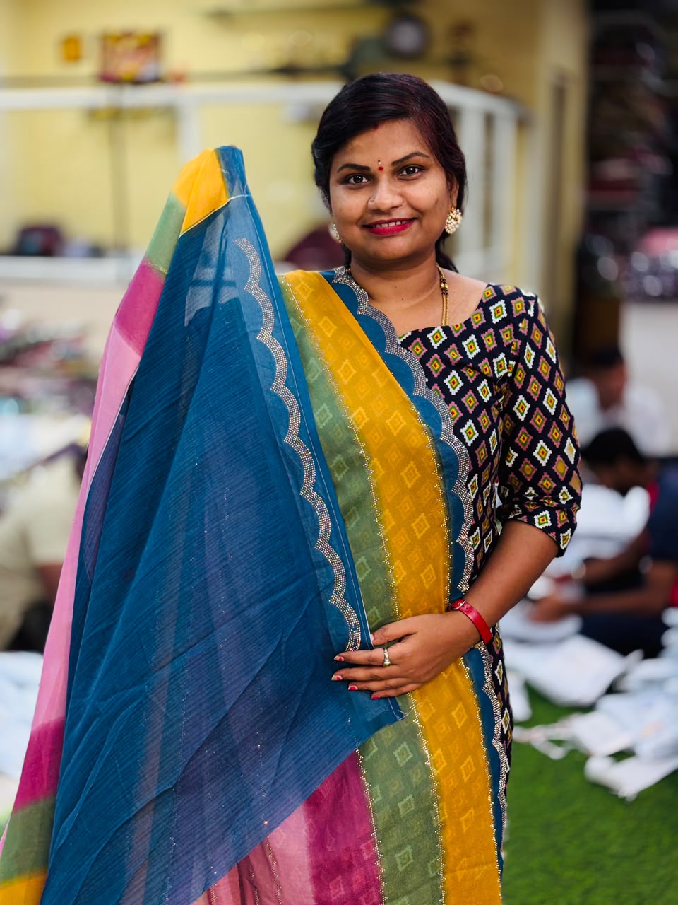Designer Rainbow sarees