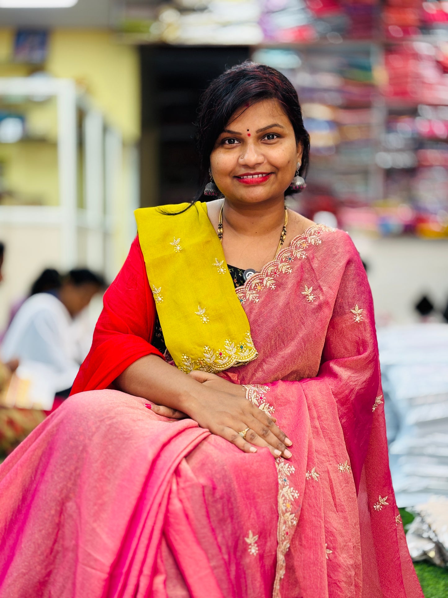 Space Embroidery Cutwork Sarees