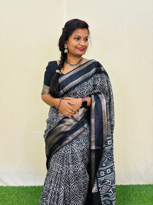 Azrak Dola Silk Saree