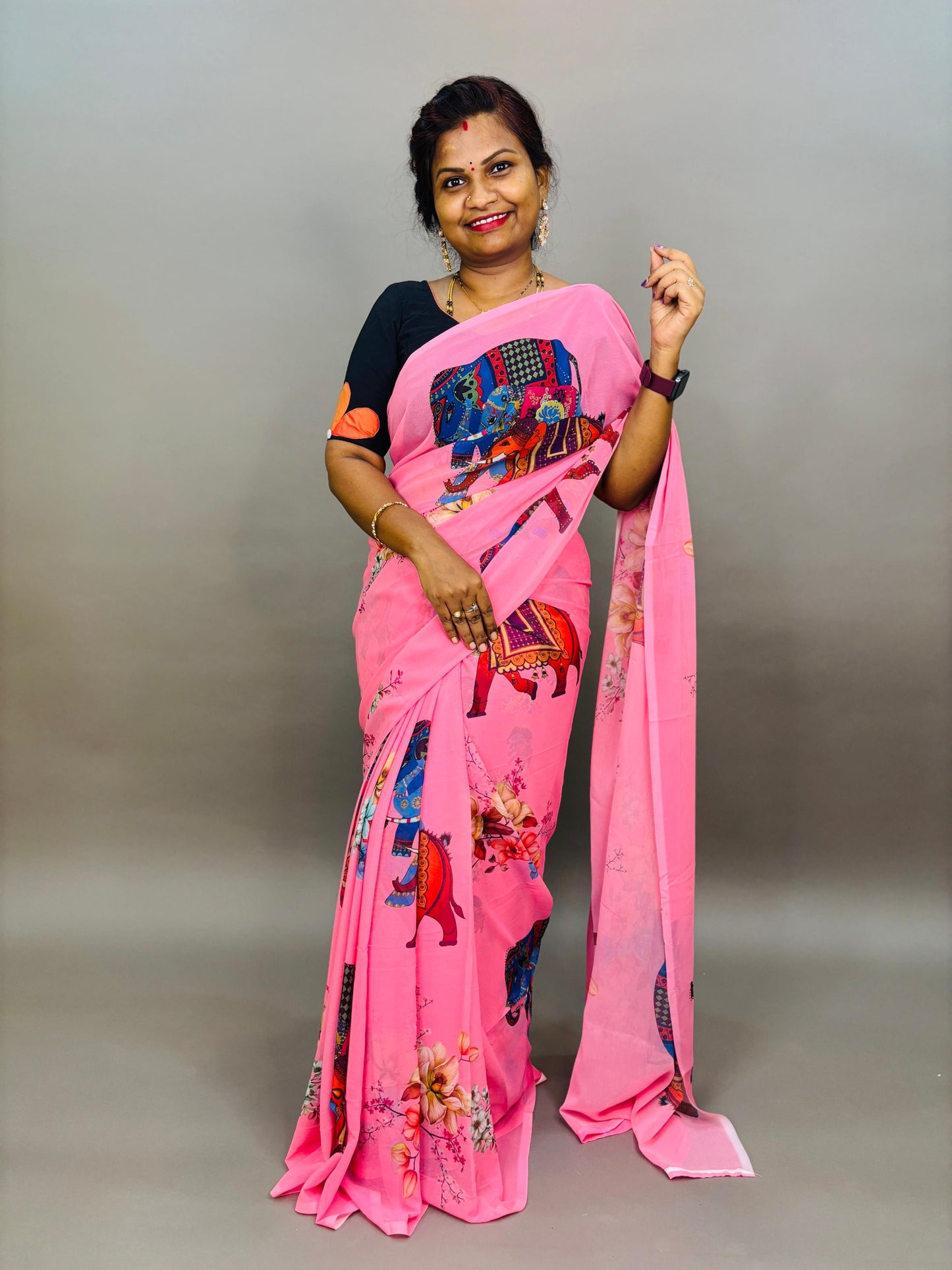 Maharaja theme Georgette