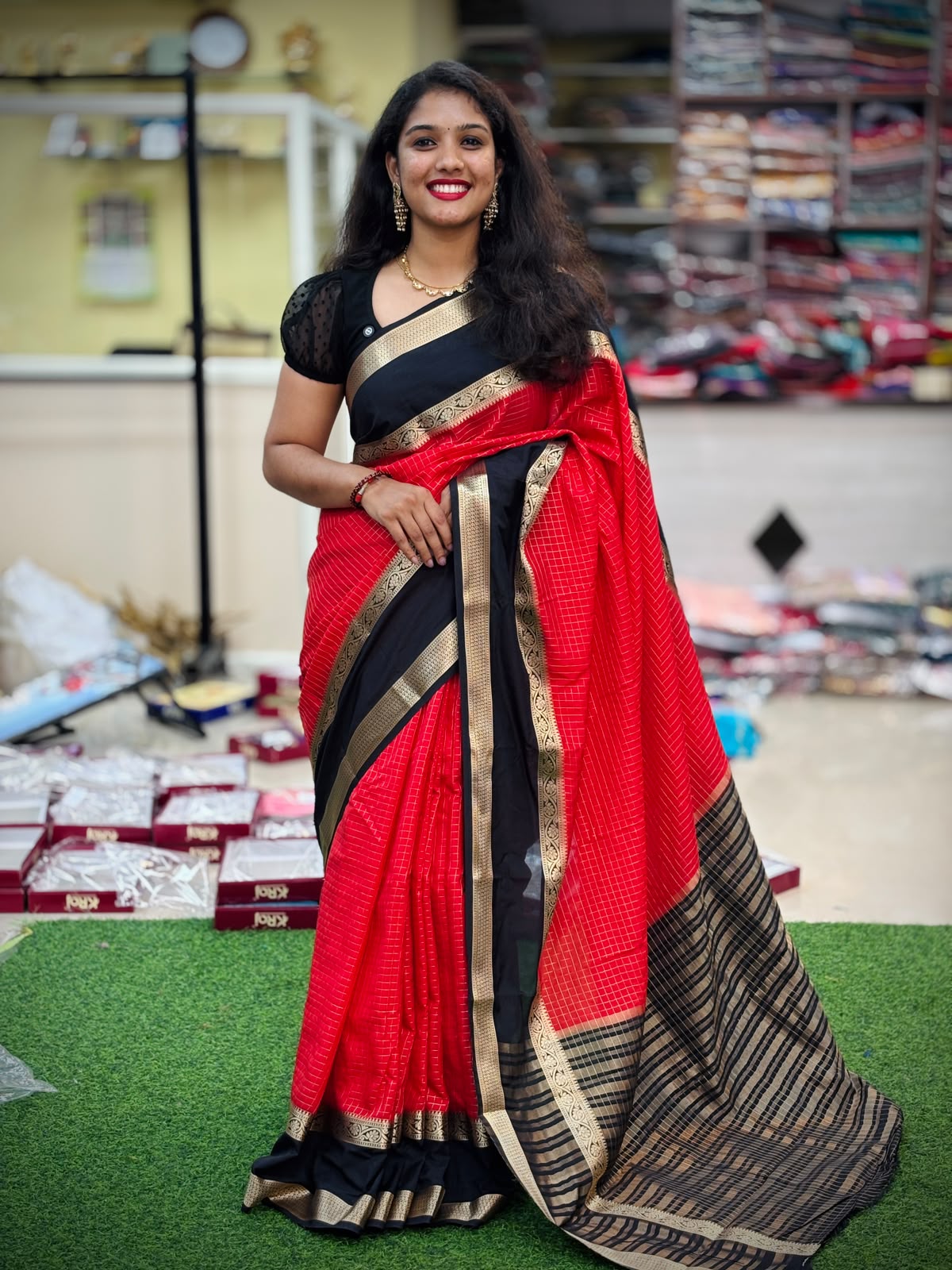 Vintage semi Mysore crepe