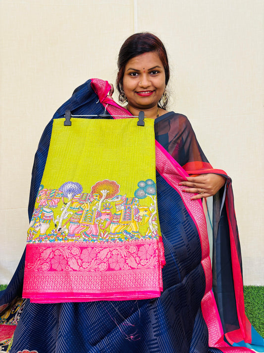 అంబారీ థీమ్ క్రేప్ సిల్క్