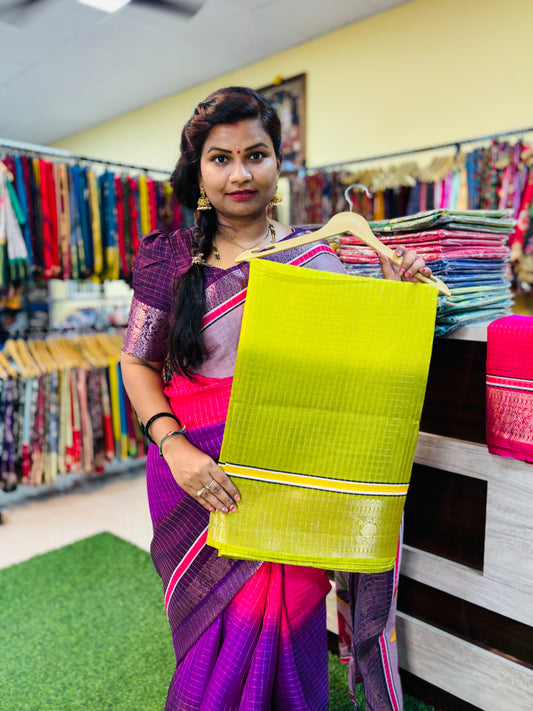 Multi Colour Dola Crepe silk