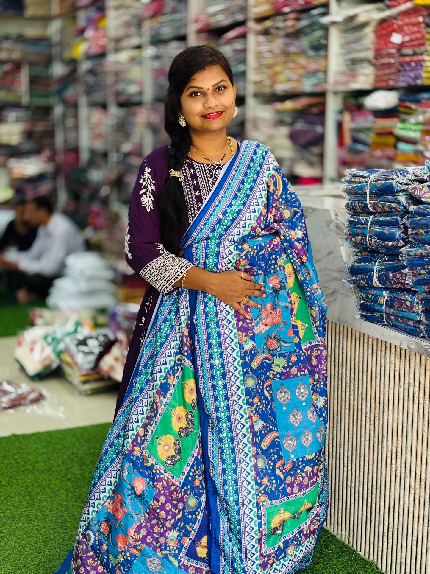 Azrak Chinnon Laya Saree
