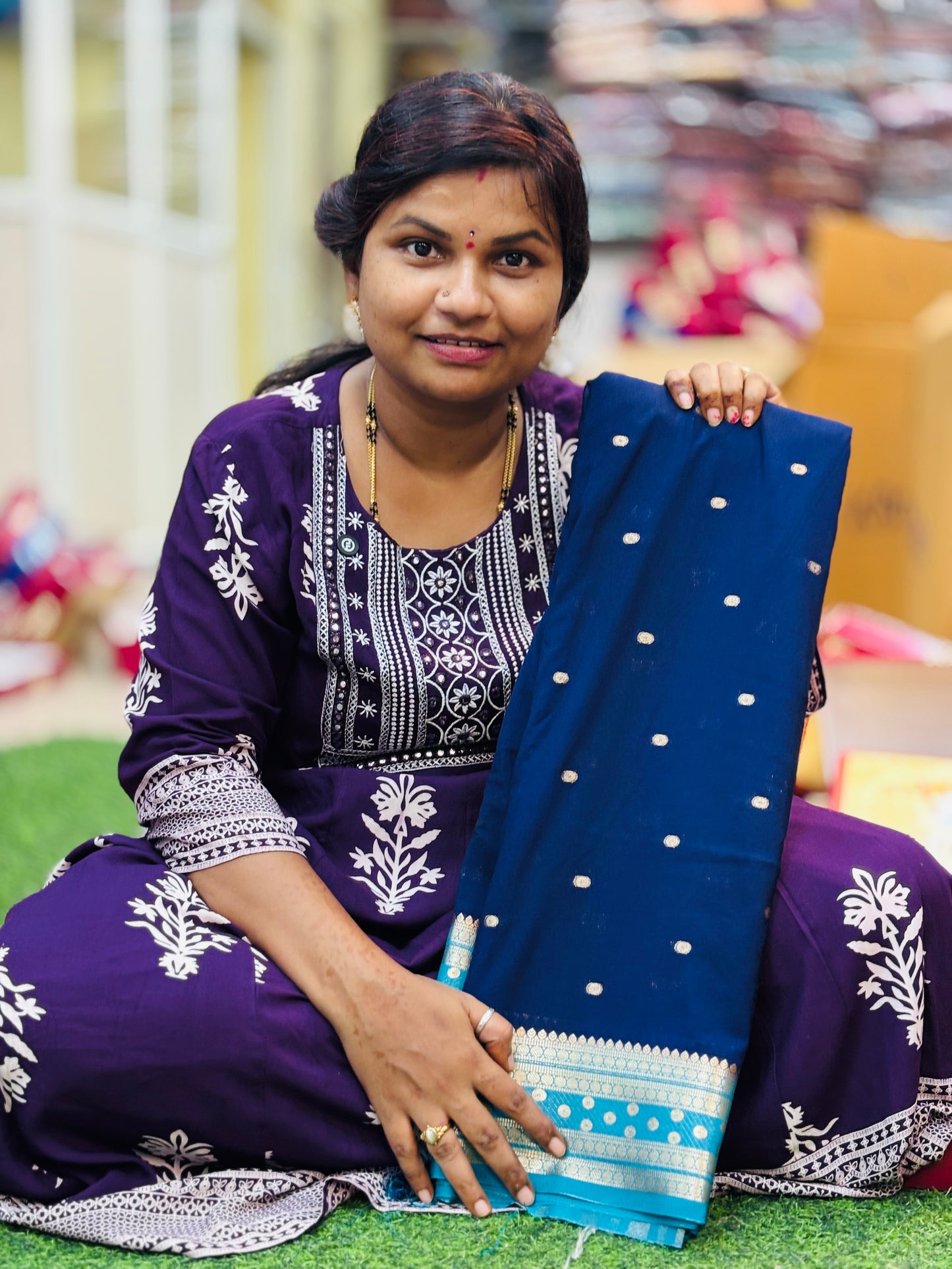 Semi Mysore Crepe Sarees
