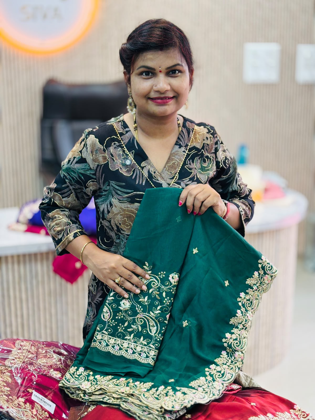 Designer embroidery sarees