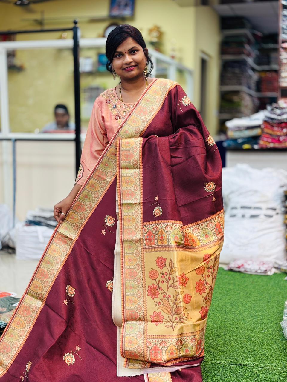 Tusser Sico Border Sarees