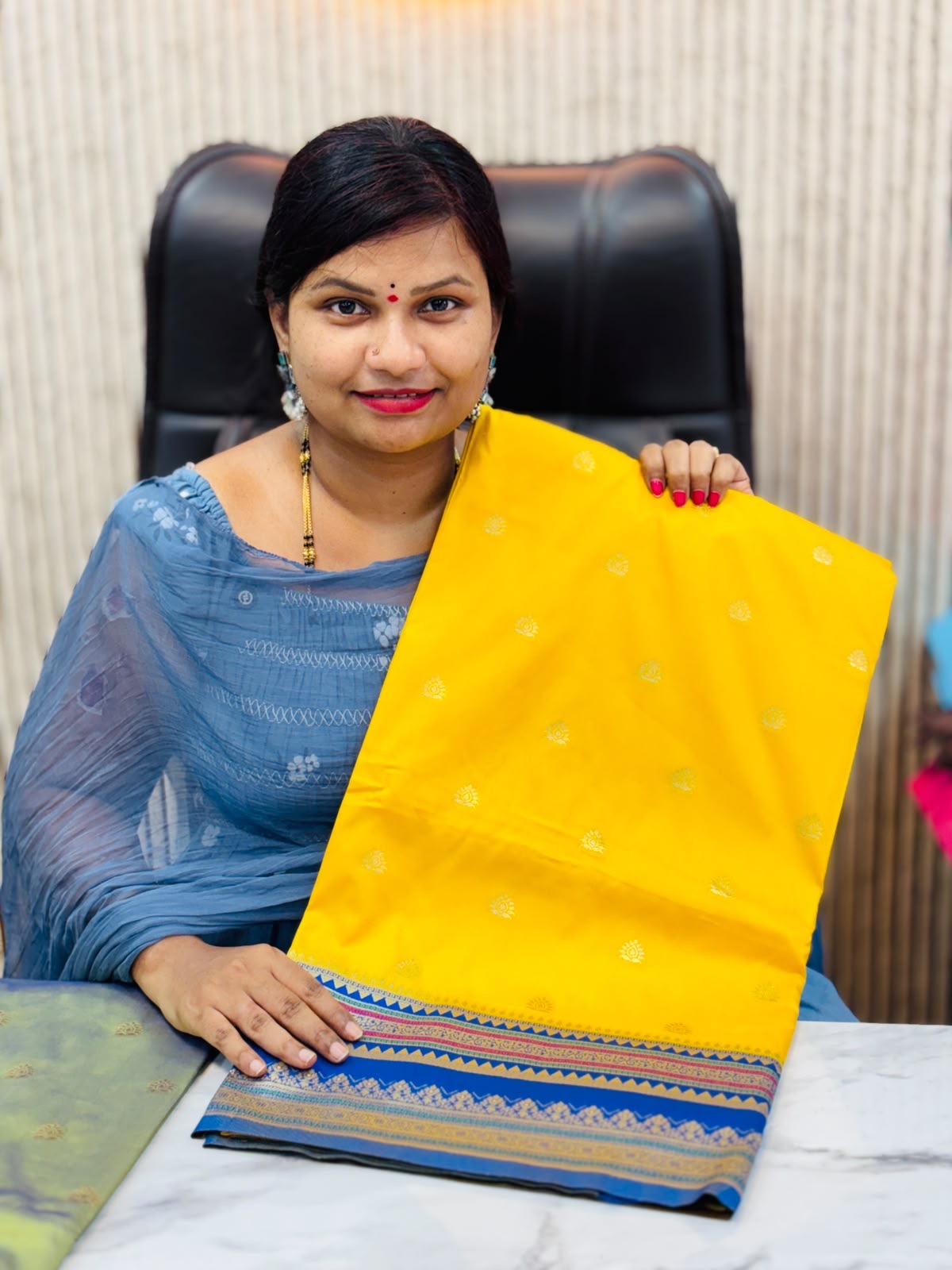 Semi Kanchi Patola sarees Contrast borders