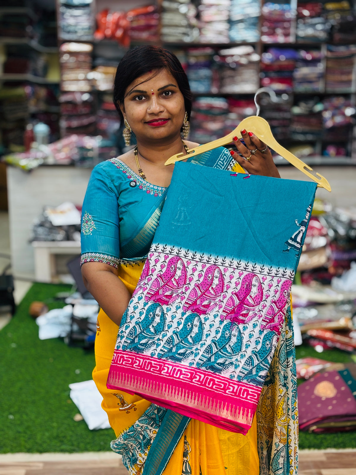 Madhubani Mashmellow Saree