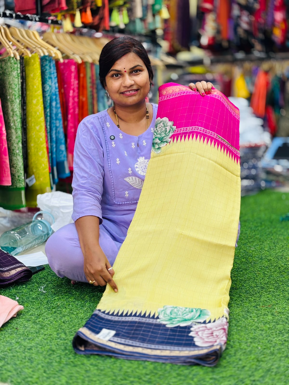 Ganga Jamuna border crepe sarees