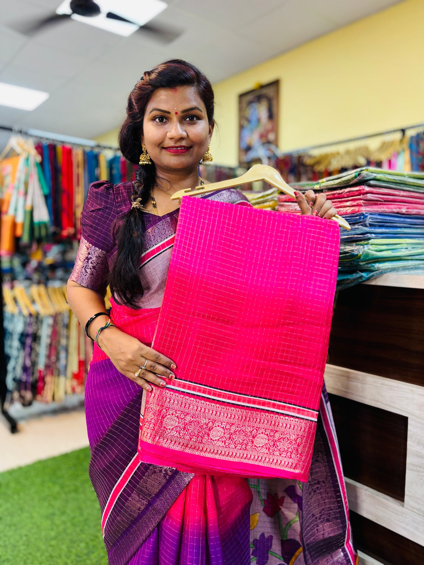 Multi Colour Dola Crepe silk