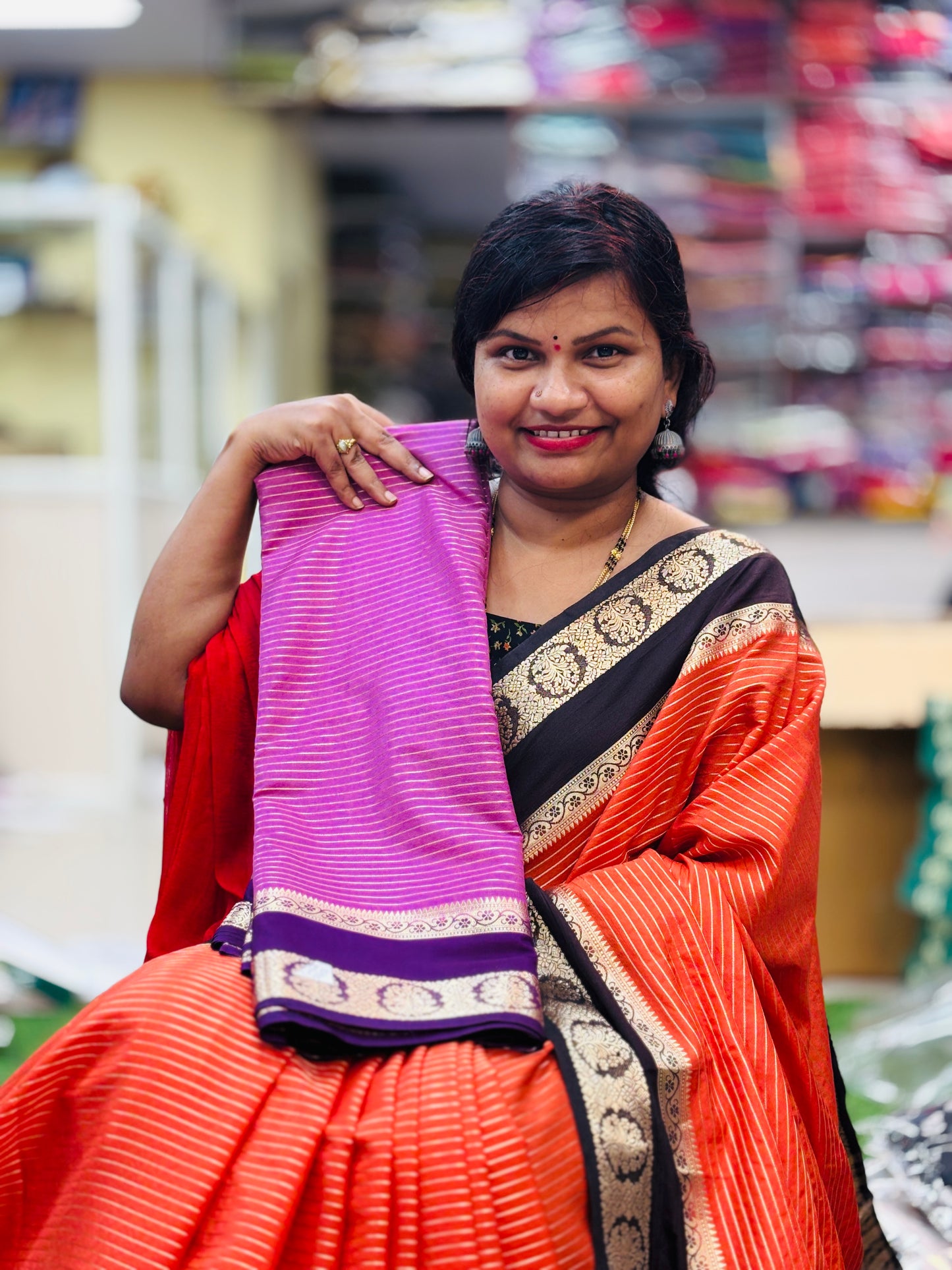 Semi Mysore Crepe Sarees
