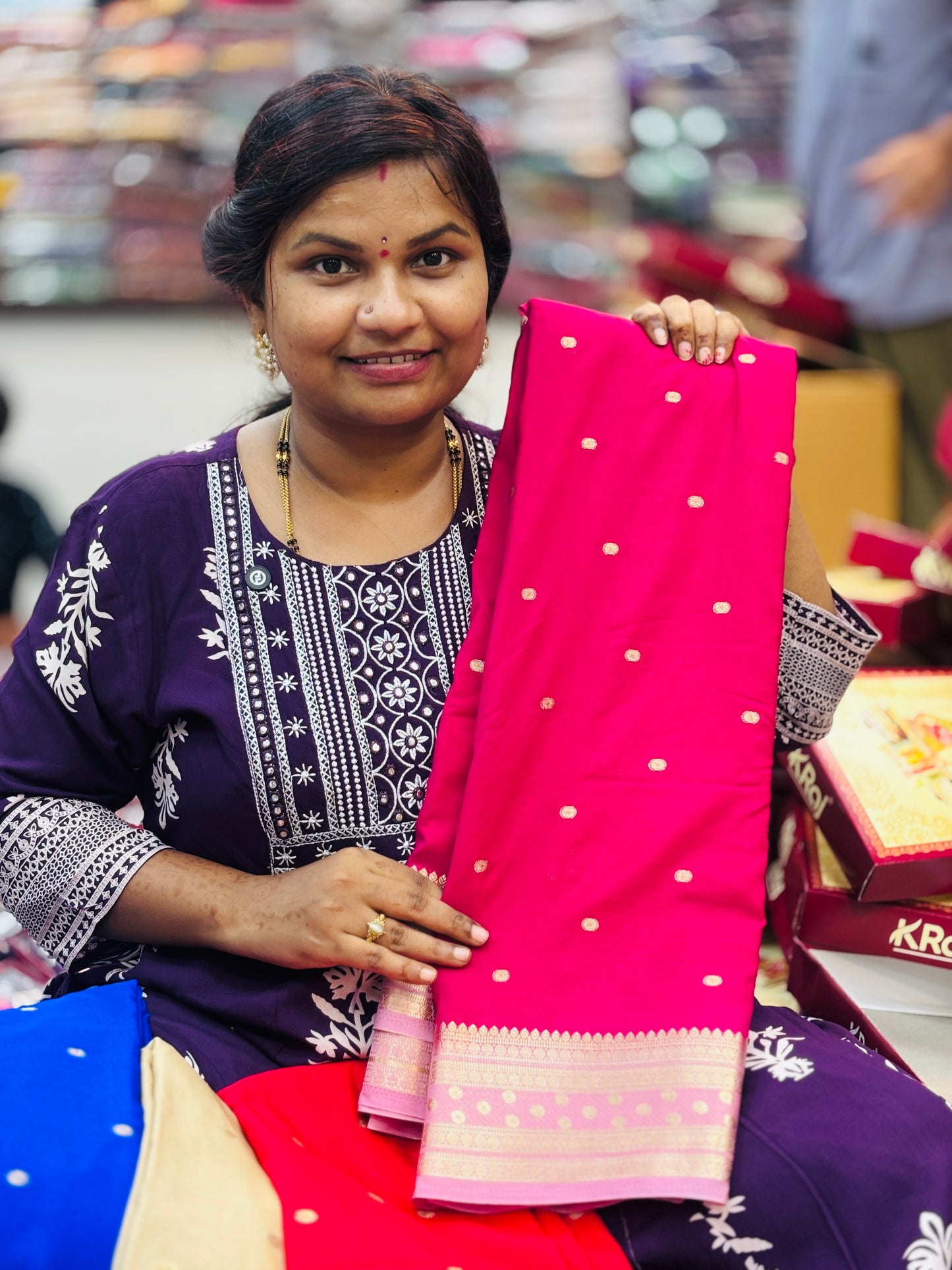 Semi Mysore Crepe Sarees
