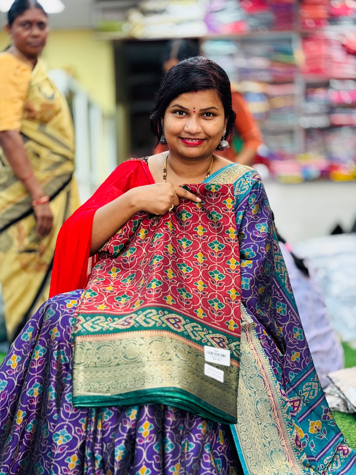 Pochampally Soft silk sarees with Kanchi Border