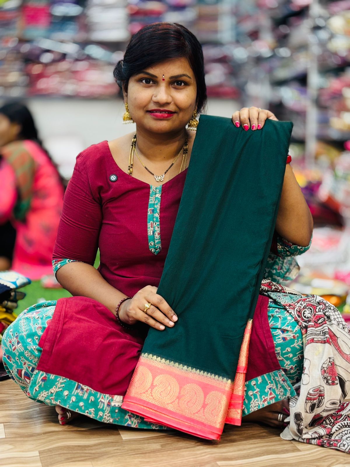 Semi Mysore Crepe Sarees