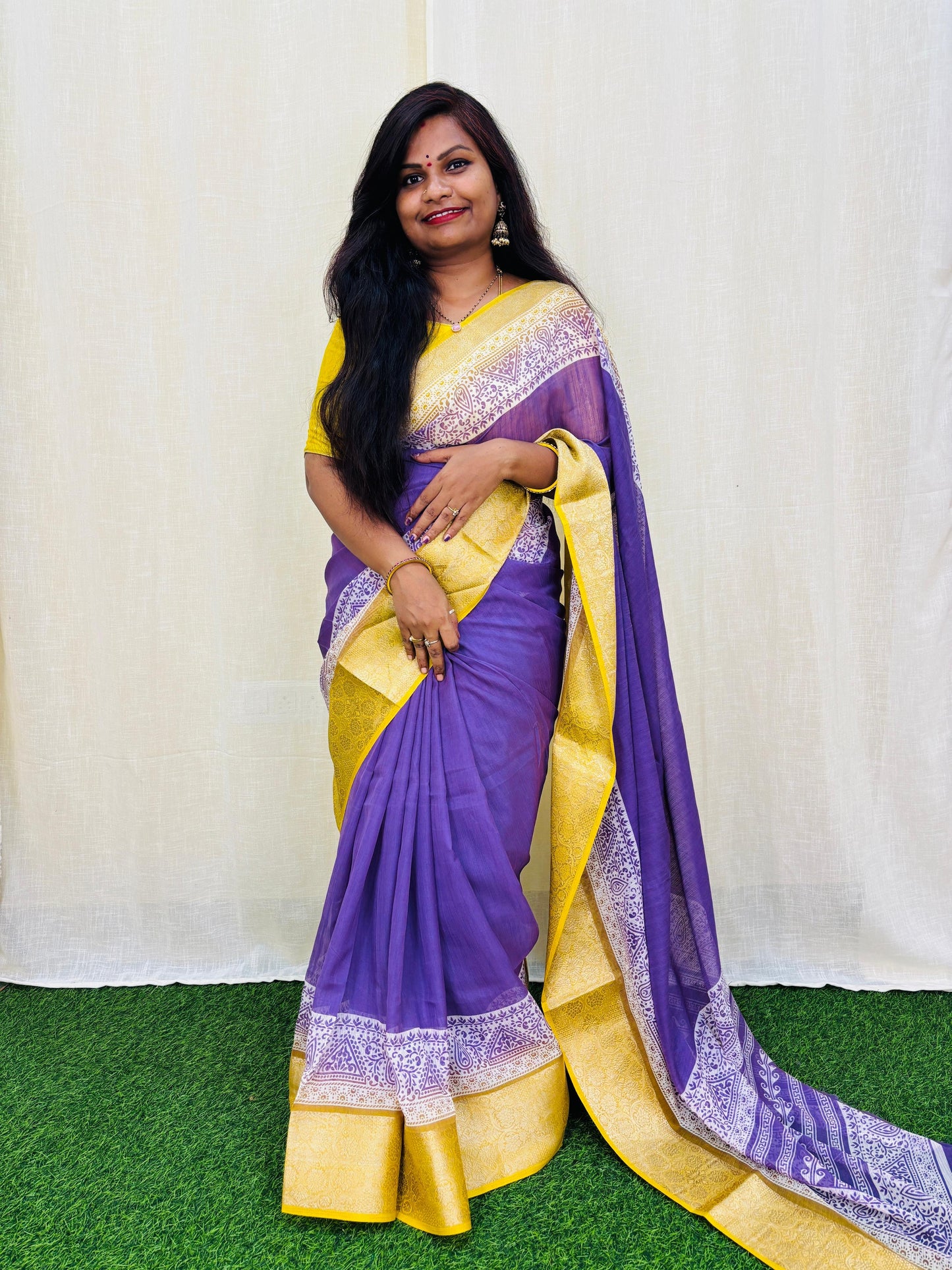 Semi Mysore Crepe Silk Sarees