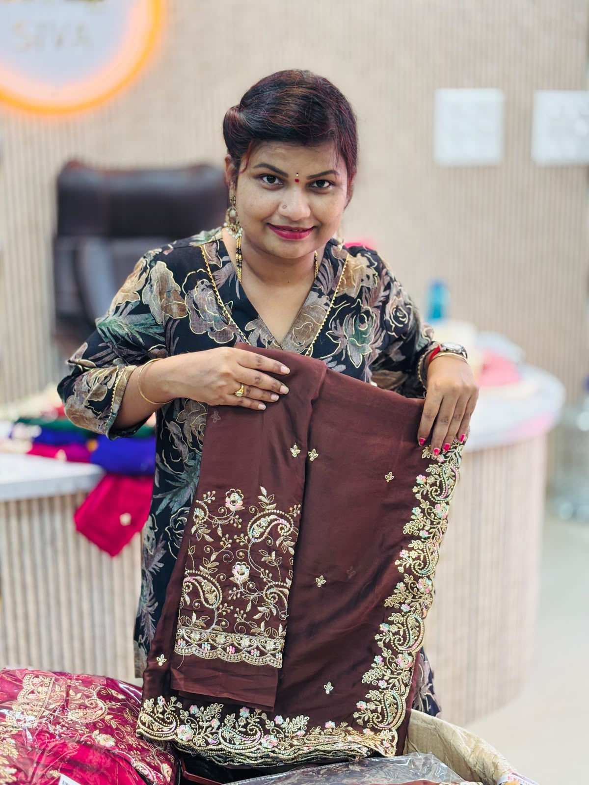Designer embroidery sarees