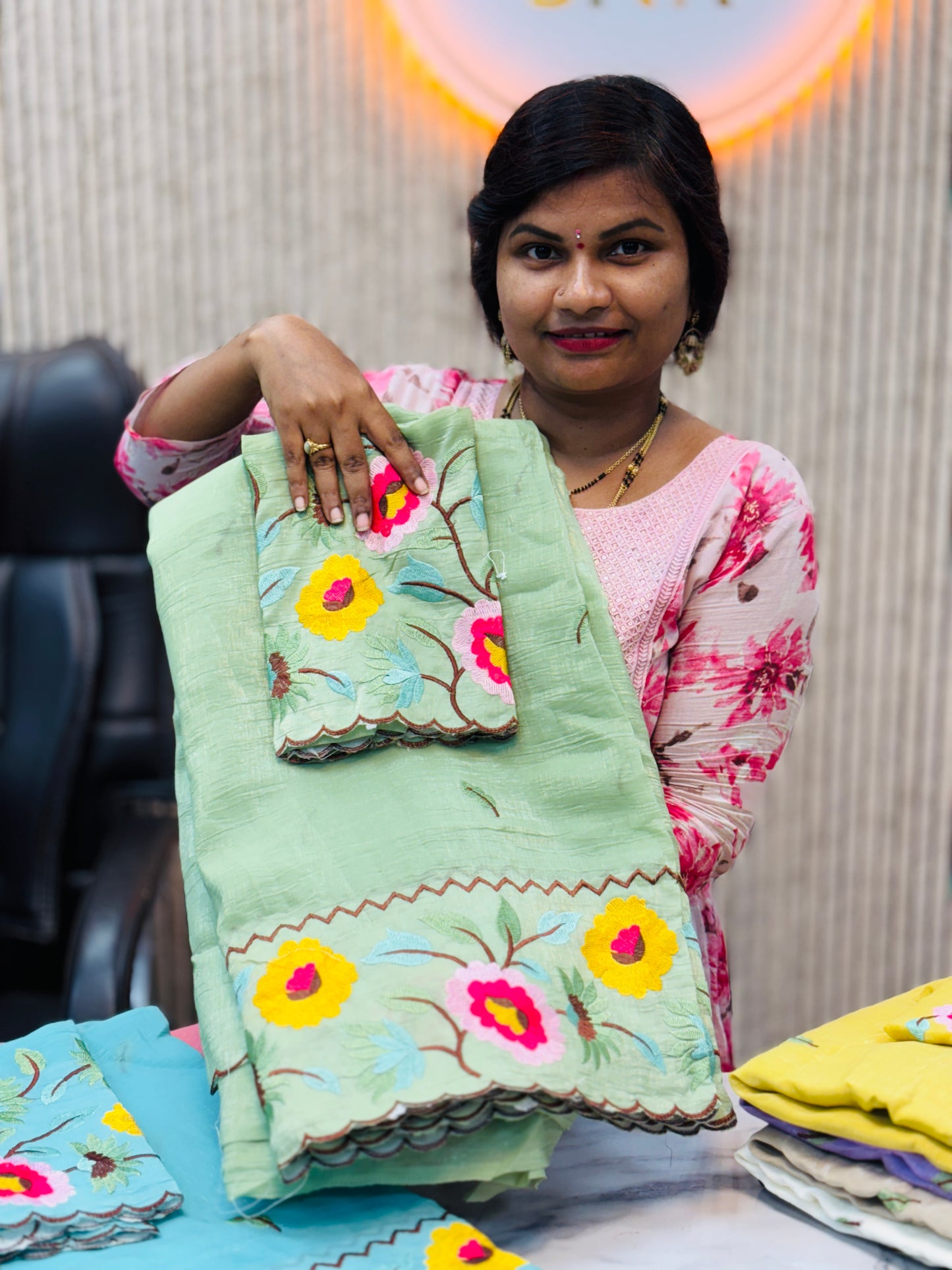 Space cutwork embroidery