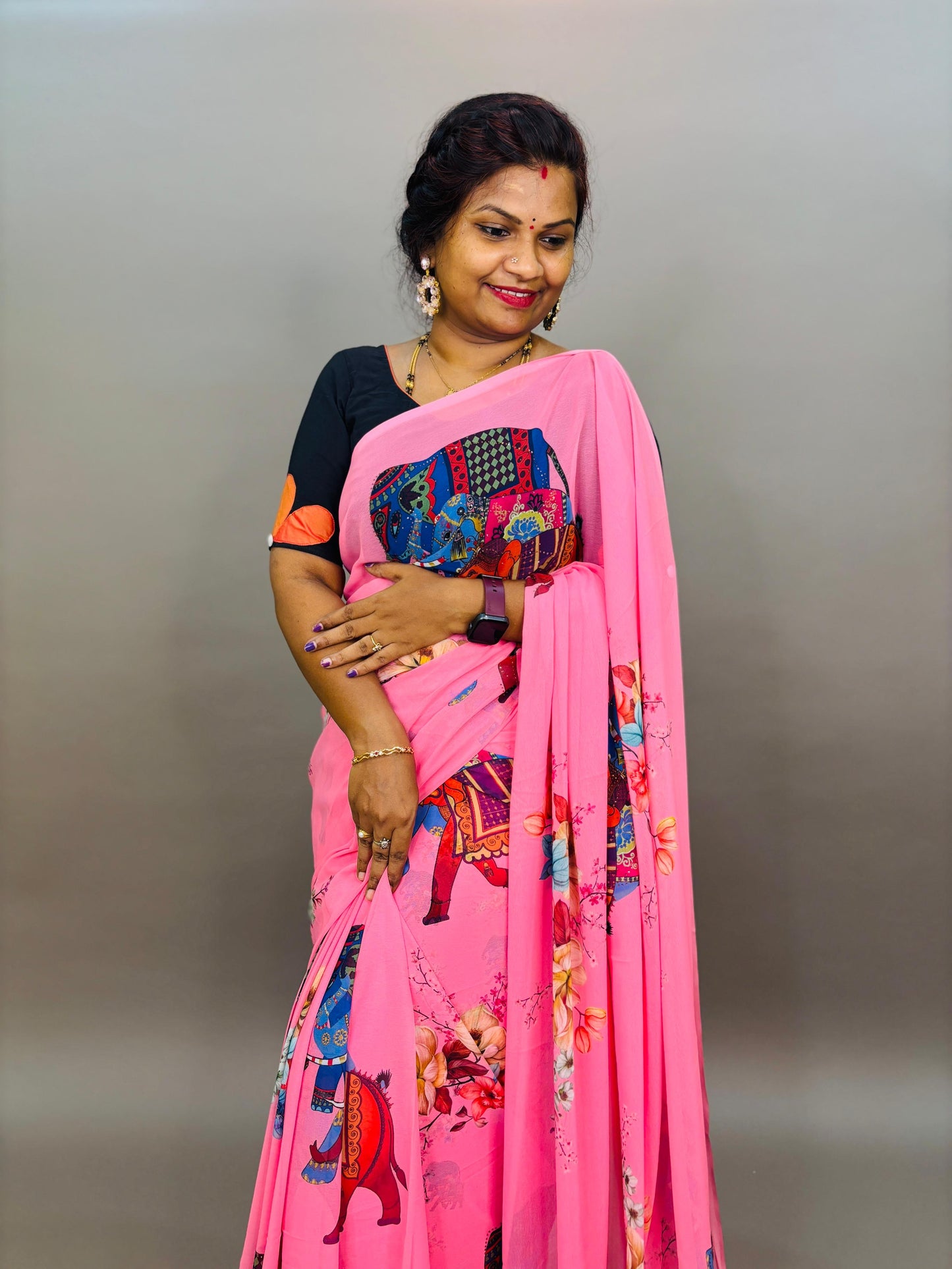 Maharaja theme Georgette