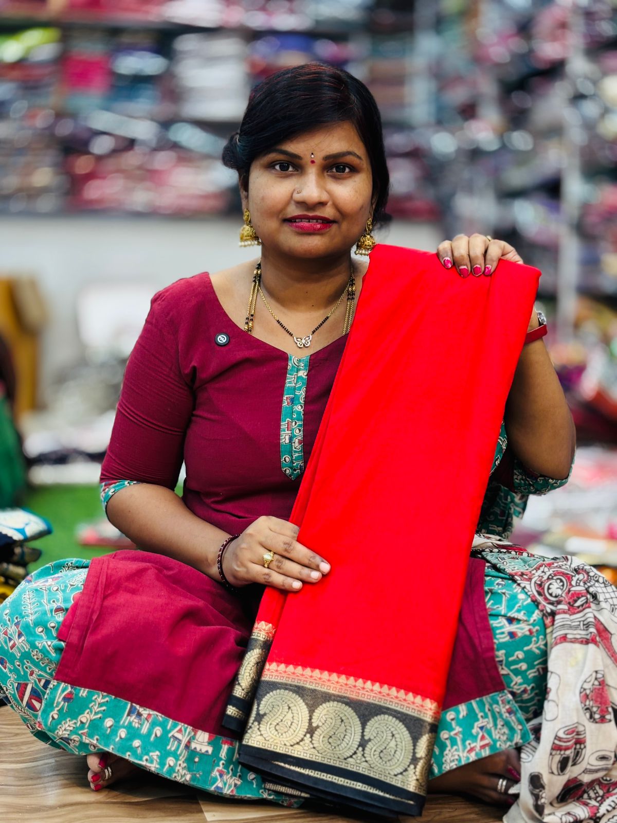 Semi Mysore Crepe Sarees