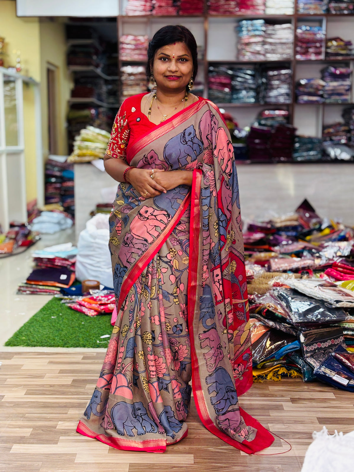 Elephant Crepe georgette silk