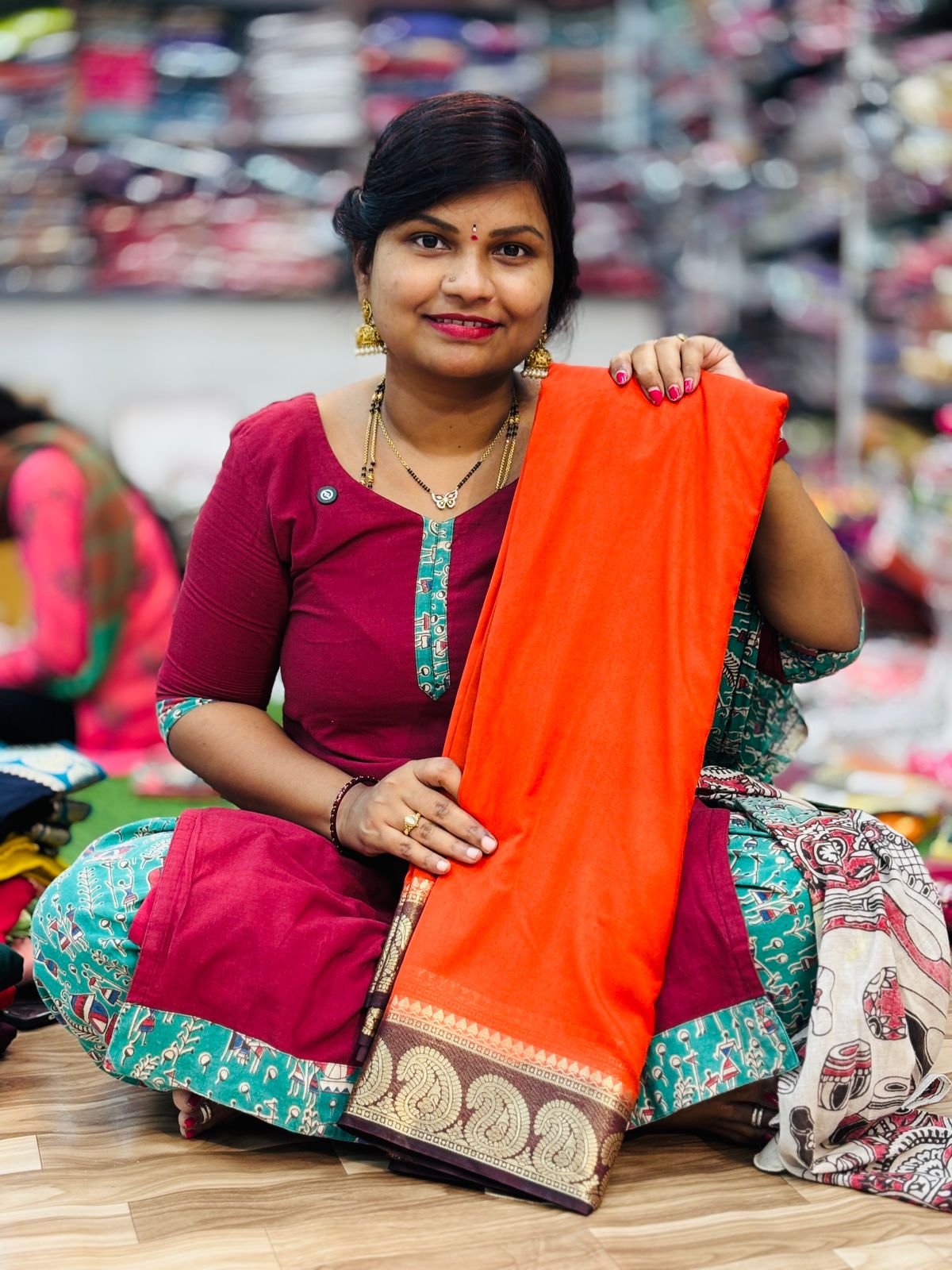 Semi Mysore Crepe Sarees