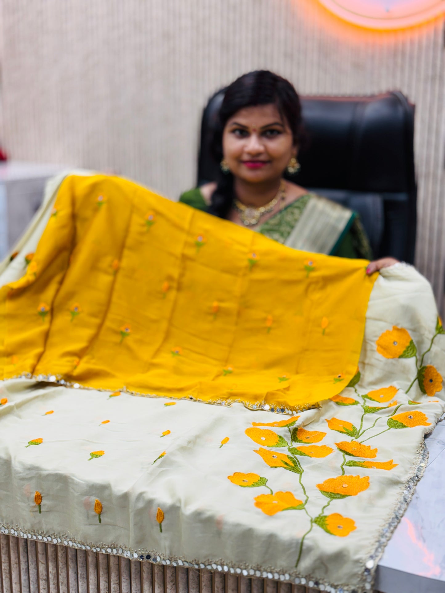 Space Georgette Saree