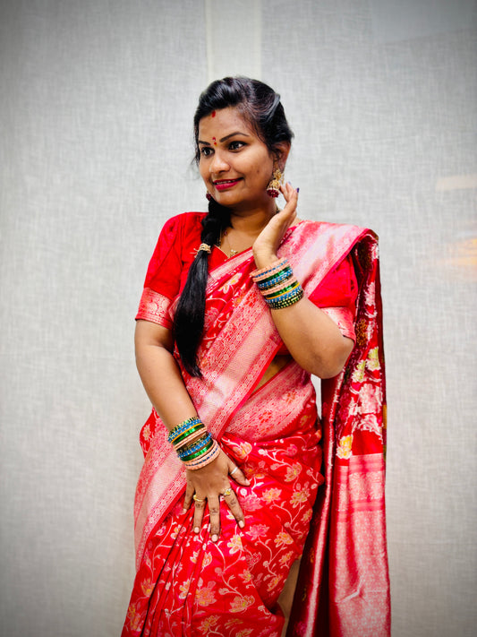 Banarasi pithani Meenakari Weavings