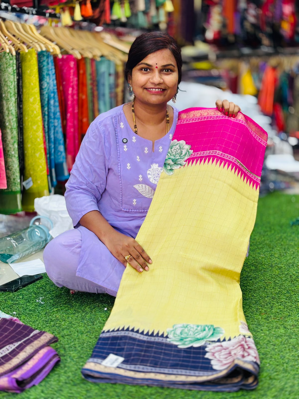 Ganga Jamuna border crepe sarees