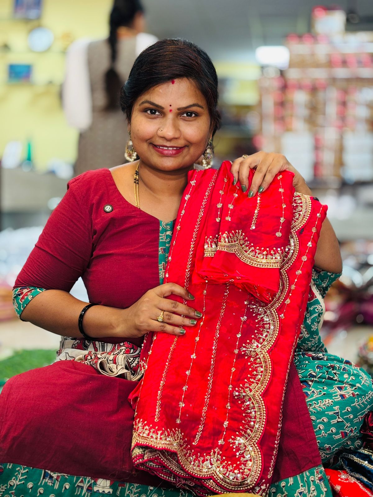Pink Premium Space Silk Sarees