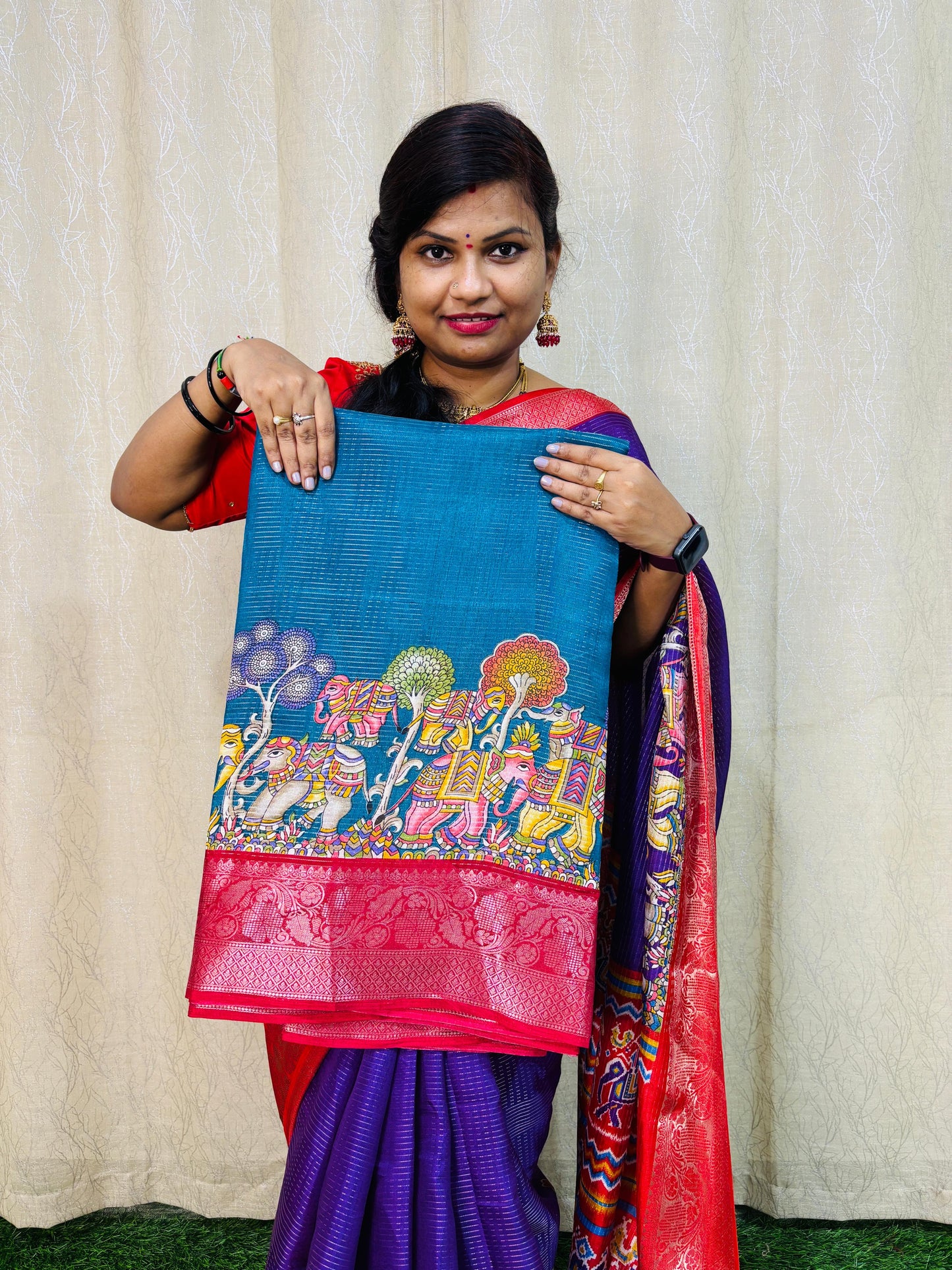 అంబారీ థీమ్ క్రేప్ సిల్క్