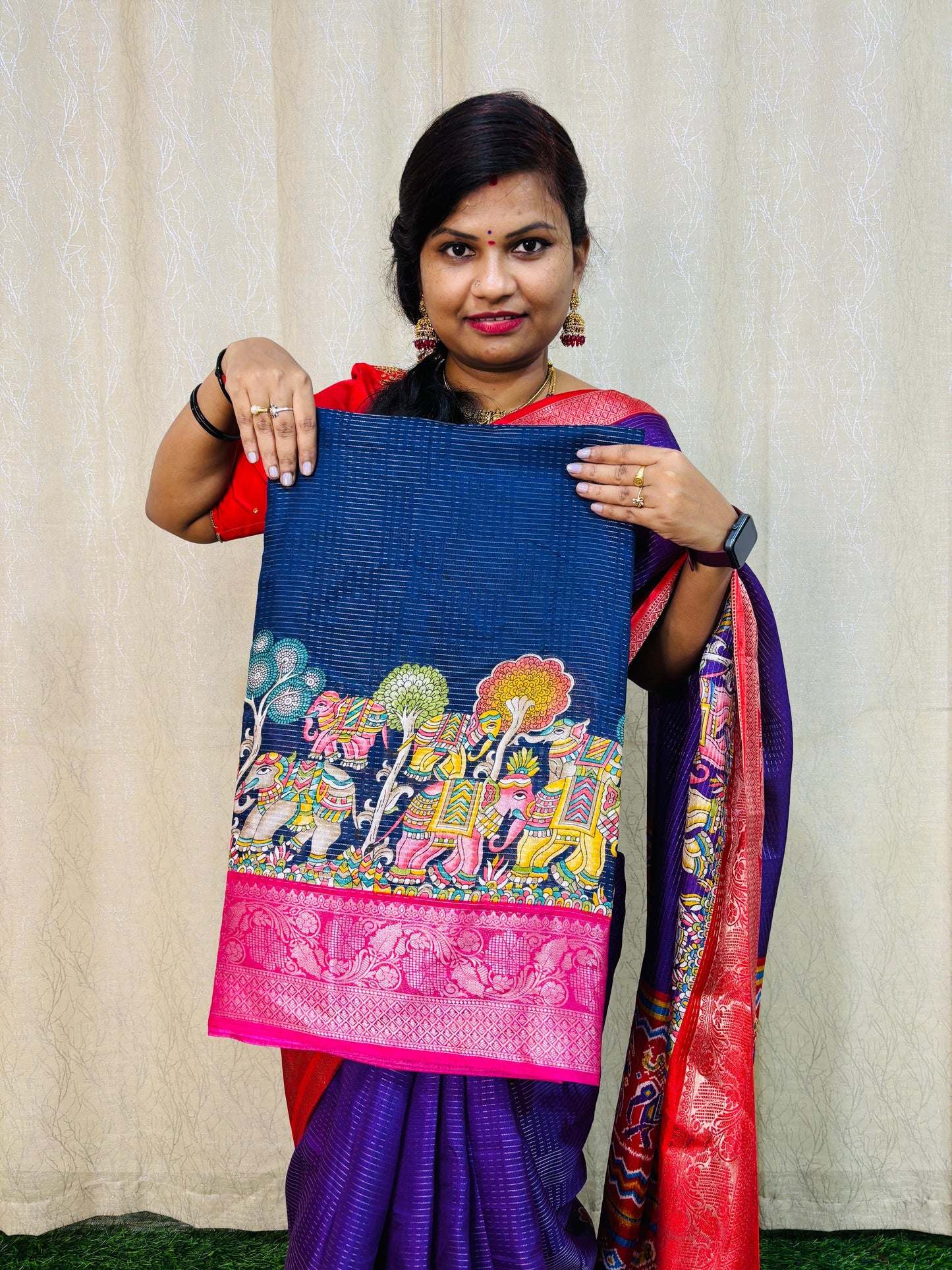 అంబారీ థీమ్ క్రేప్ సిల్క్