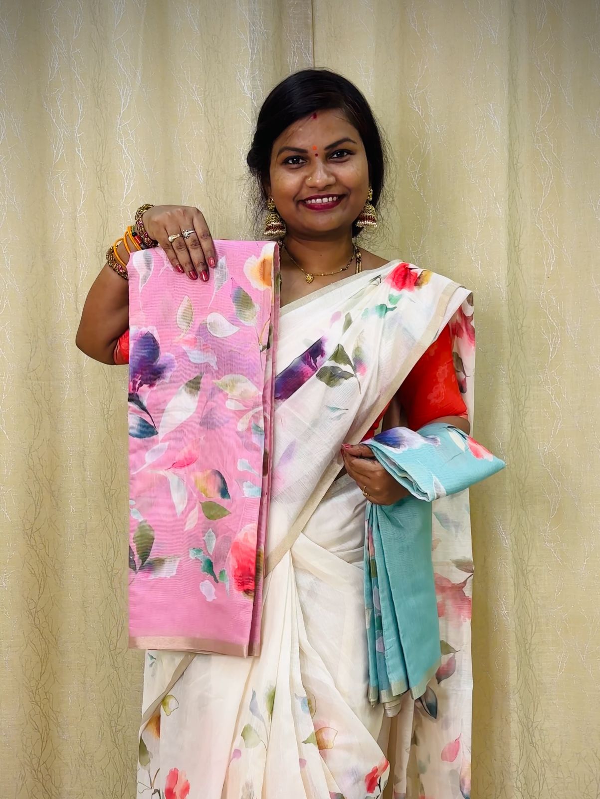 Chanderi Multi Colour Digitals