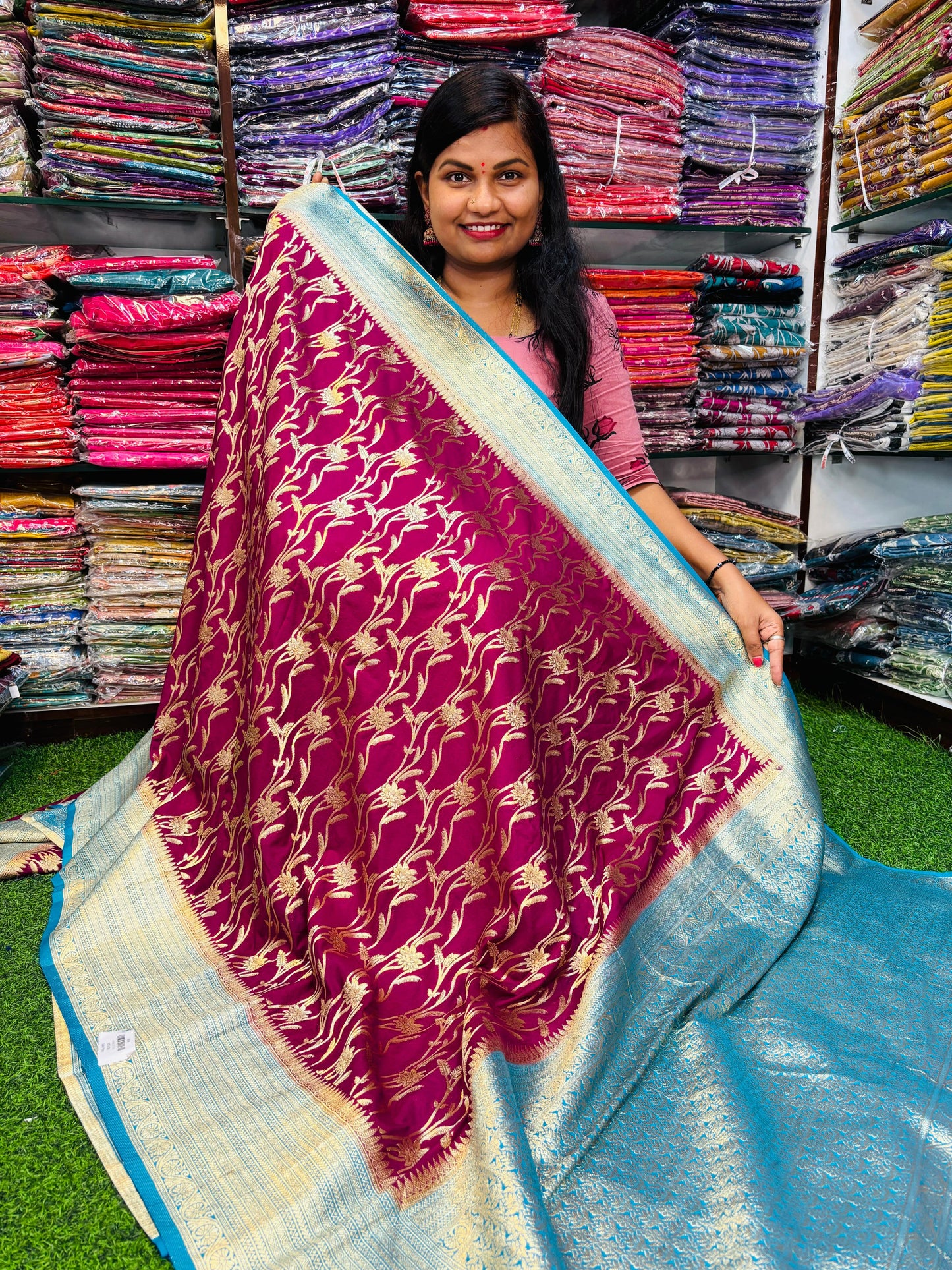 Semi georgette Pattu weavings