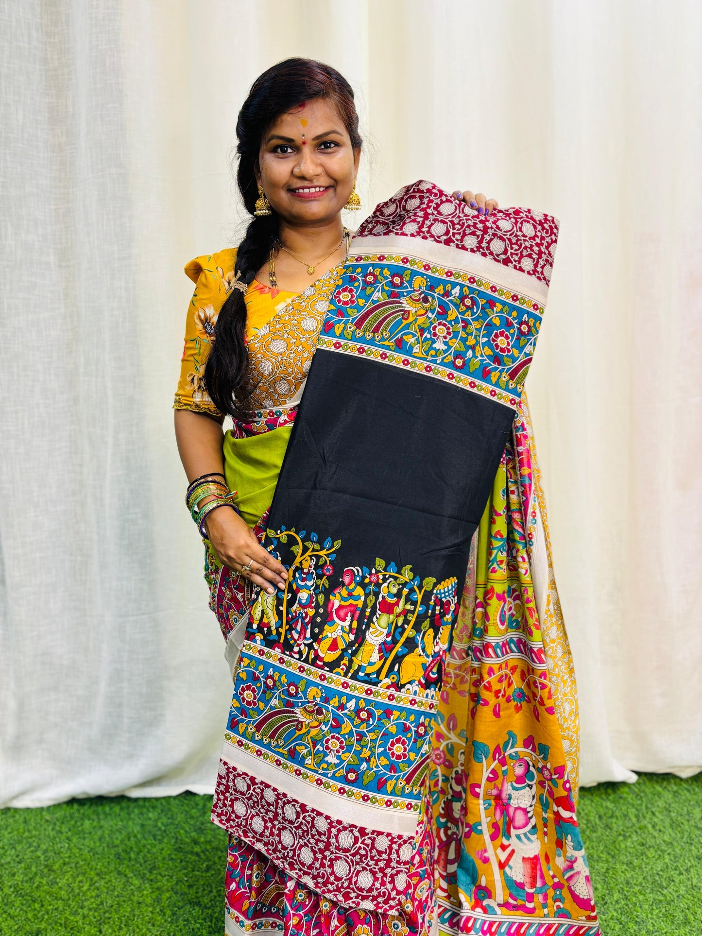 Madhubani Kalamkari Saree