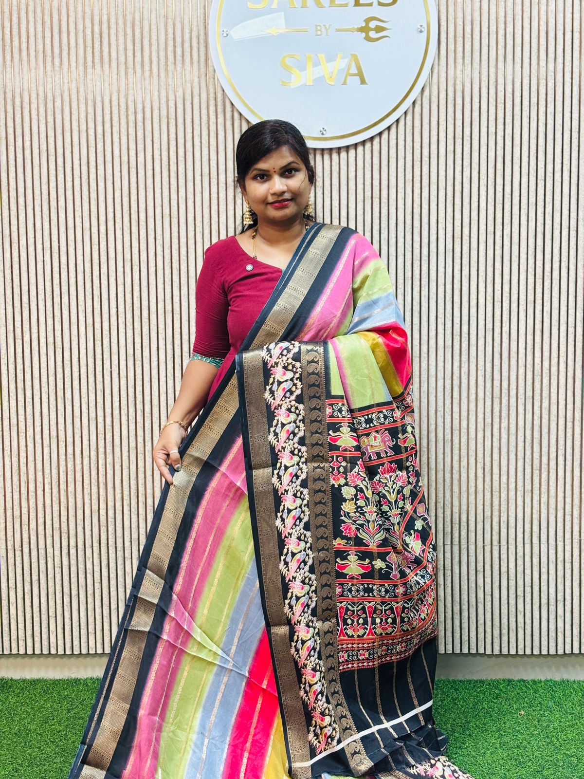 Multi Dola Gap Weavings Saree