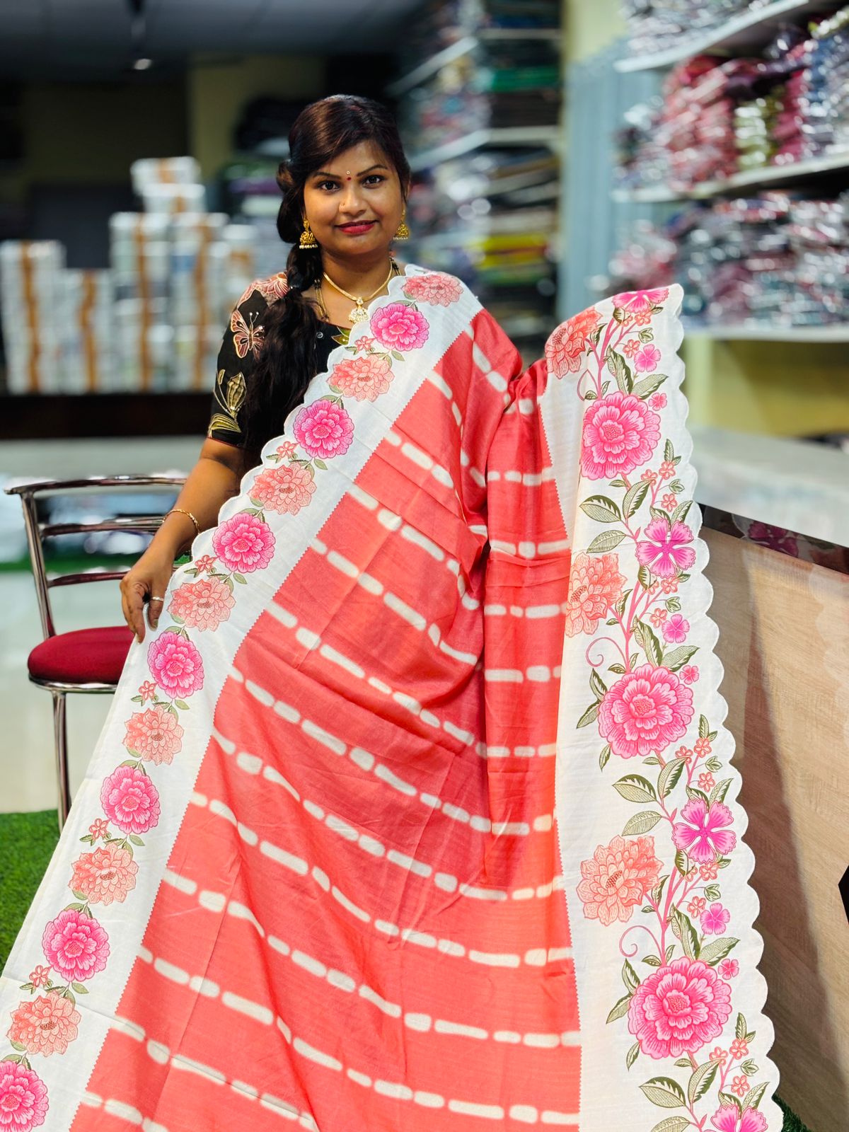 Semi Tusser Saree