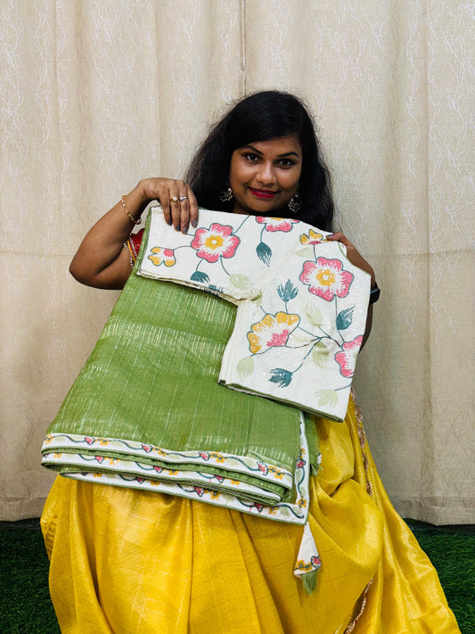 మూంగా టిష్యూ చీరలు