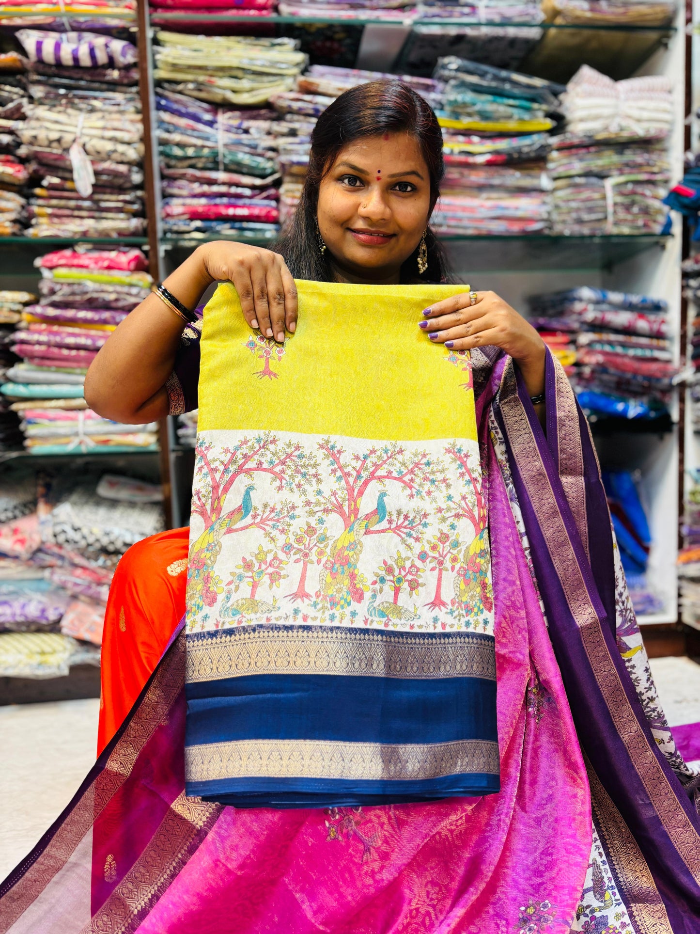 Kanjivaram Silk in Dola Crepe