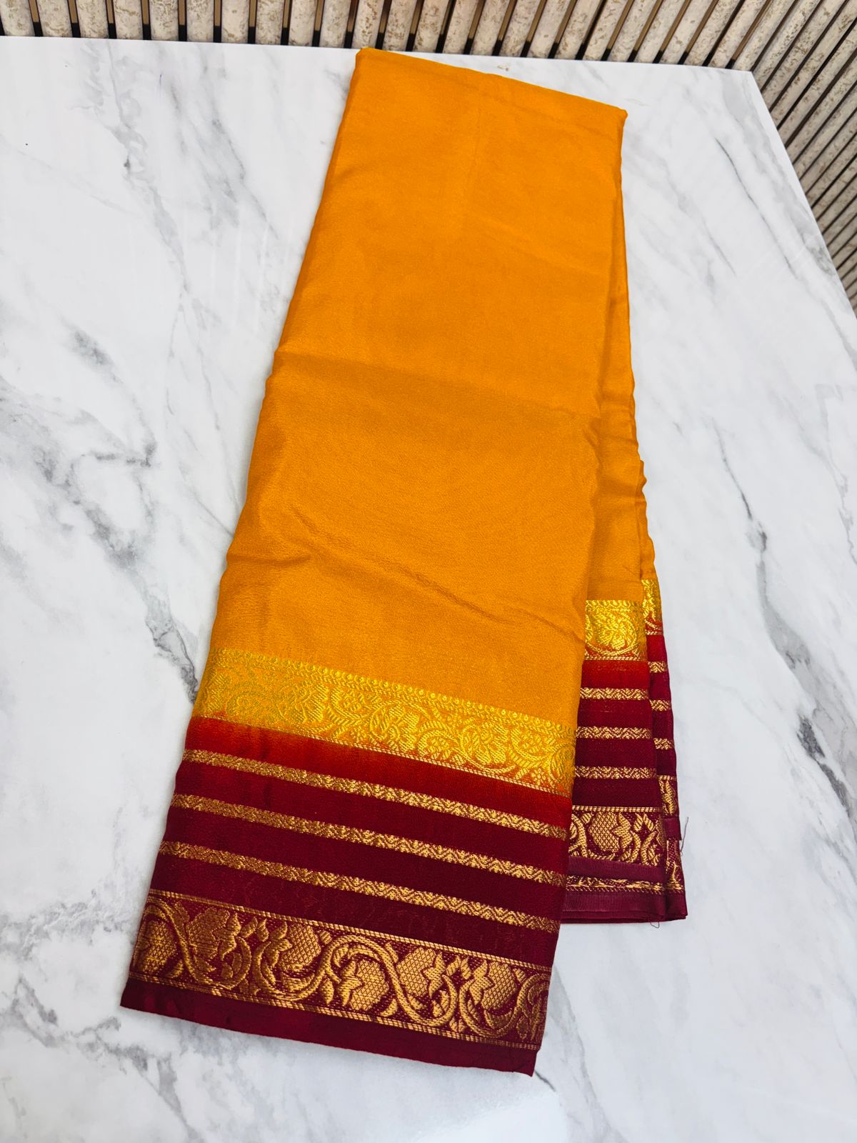 Semi Mysore Crepe Silk Sarees 29